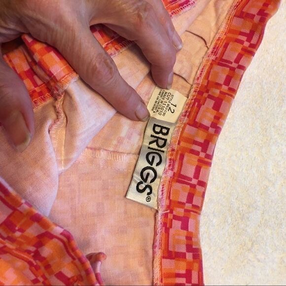 Briggs pink orange size 12 capris side zip bright - Picture 6 of 6